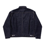 New Manual #006 LV 2nd T-Back Jacket One Washed Indigo Back View