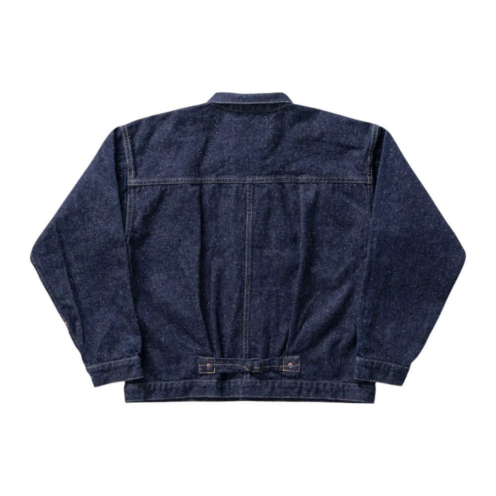 New Manual #029 WW II LV T-Back Jacket One Wash Dark Indigo Collar Detail