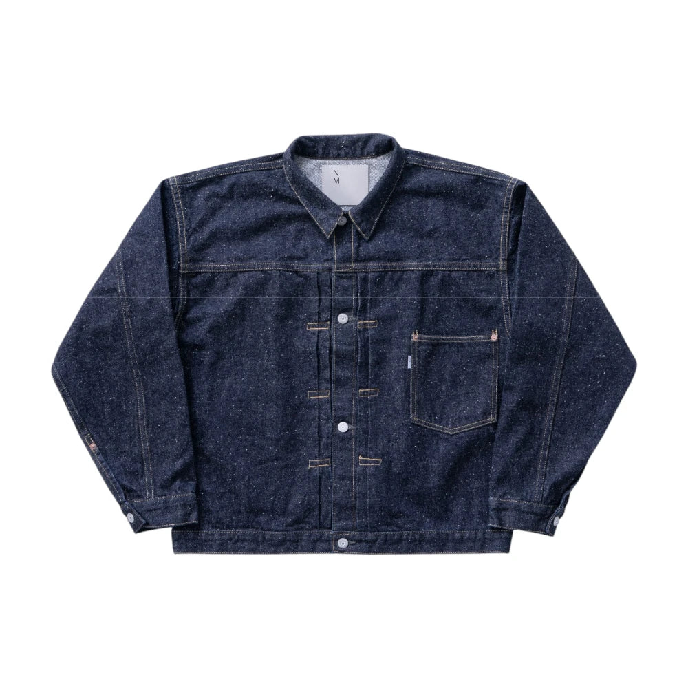 New Manual #029 WW II LV T-Back Jacket One Wash Dark Indigo Front View