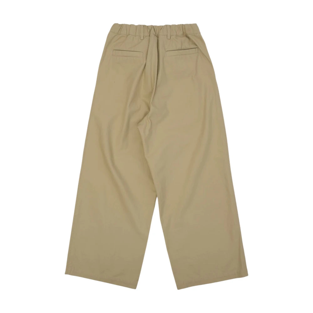 New Manual Chino Wide Trousers Beige Back View