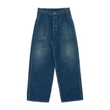 New Manual USN Denim Trousers Indigo Front View