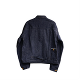 Back view of the Nigel Cabourn 40s Denim Jacket 12.5oz Indigo highlighting the panel structure, stitching lines, and classic workwear proportions for Clothier & Sons.