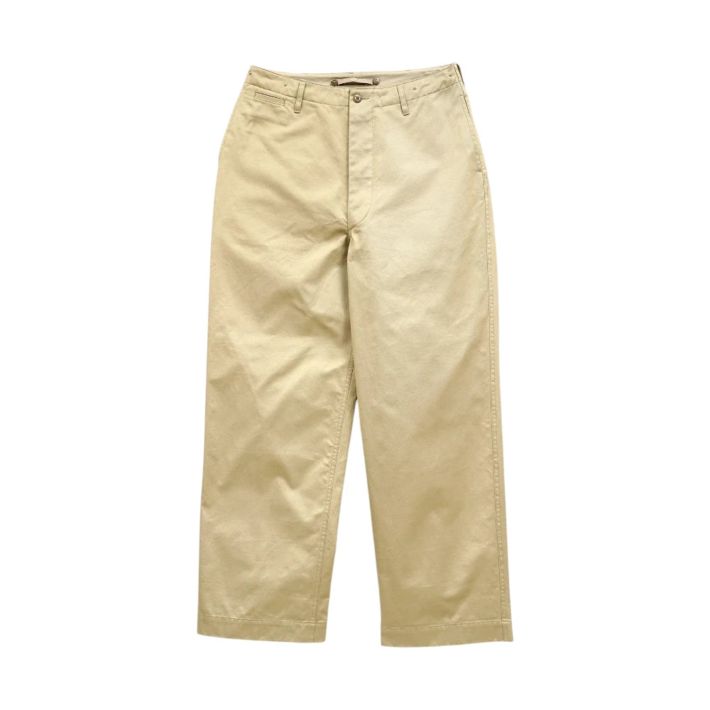 Nigel Cabourn Basic Chino Pant Light Beige Front View