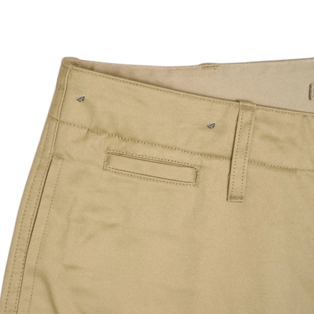 Nigel Cabourn Basic Chino Pant Light Beige Waist Detail