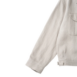 old joe arthur jacket oatmeal side profile detail