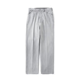 Front view of the Old Joe Flat-Back Jean Trouser 946 Fog showing the straight leg silhouette, flat-back construction, and soft fog tone for Clothier & Sons.
