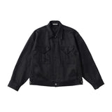 black old joe fly front arthur jacket front full view