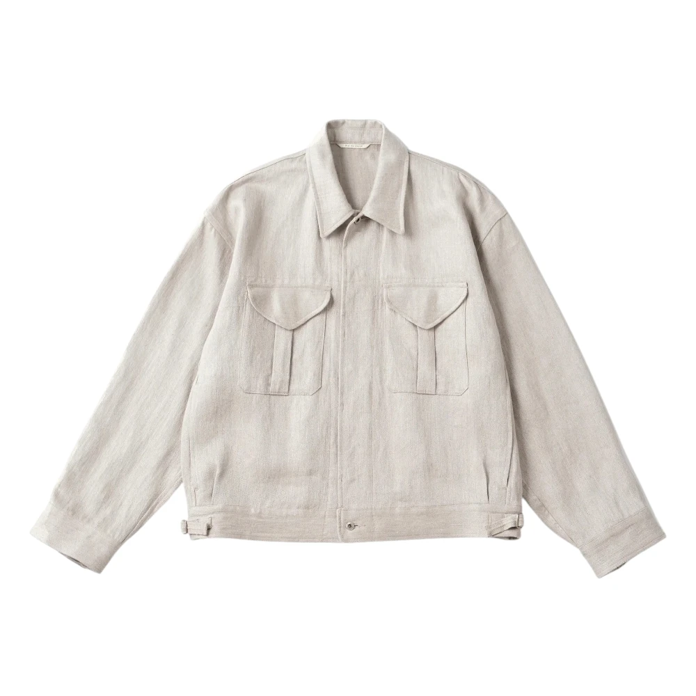 oatmeal old joe fly front arthur jacket front full view