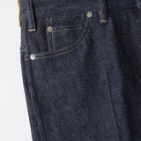 Pocket detail of the Old Joe Saddle Straight Jean Trouser 945 Indigo highlighting pocket shape, seam finishing, and functional design for Clothier & Sons.