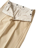 old joe sand trousers waistband tailoring detail
