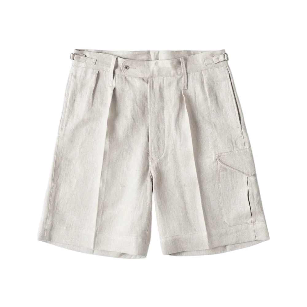 oatmeal old joe side buckle gurkha shorts front full view