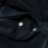 Fabric detail of the Omnigod Men’s 14W Corduroy 5-Piece Easy Loose Jeans Gray revealing wide-wale corduroy texture, soft hand feel, and neutral gray coloration for Clothier & Sons.