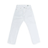กางเกงยีนส์ orSlow 105 Standard Fit สีขาว ผลิตในญี่ปุ่นจากผ้าเดนิมเนื้อแน่น ทรงขาตรงคลาสสิก รายละเอียดเรียบสะอาดตา 