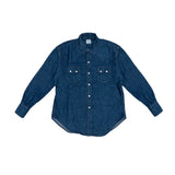 เสื้อเชิ้ตยีนส์ orSlow Western Shirt รุ่น One Wash ผ้าเดนิมสีน้ำเงินเข้ม ฟอกอ่อนเล็กน้อย กระดุมสแน็ปสไตล์วินเทจ ผลิตในญี่ปุ่น