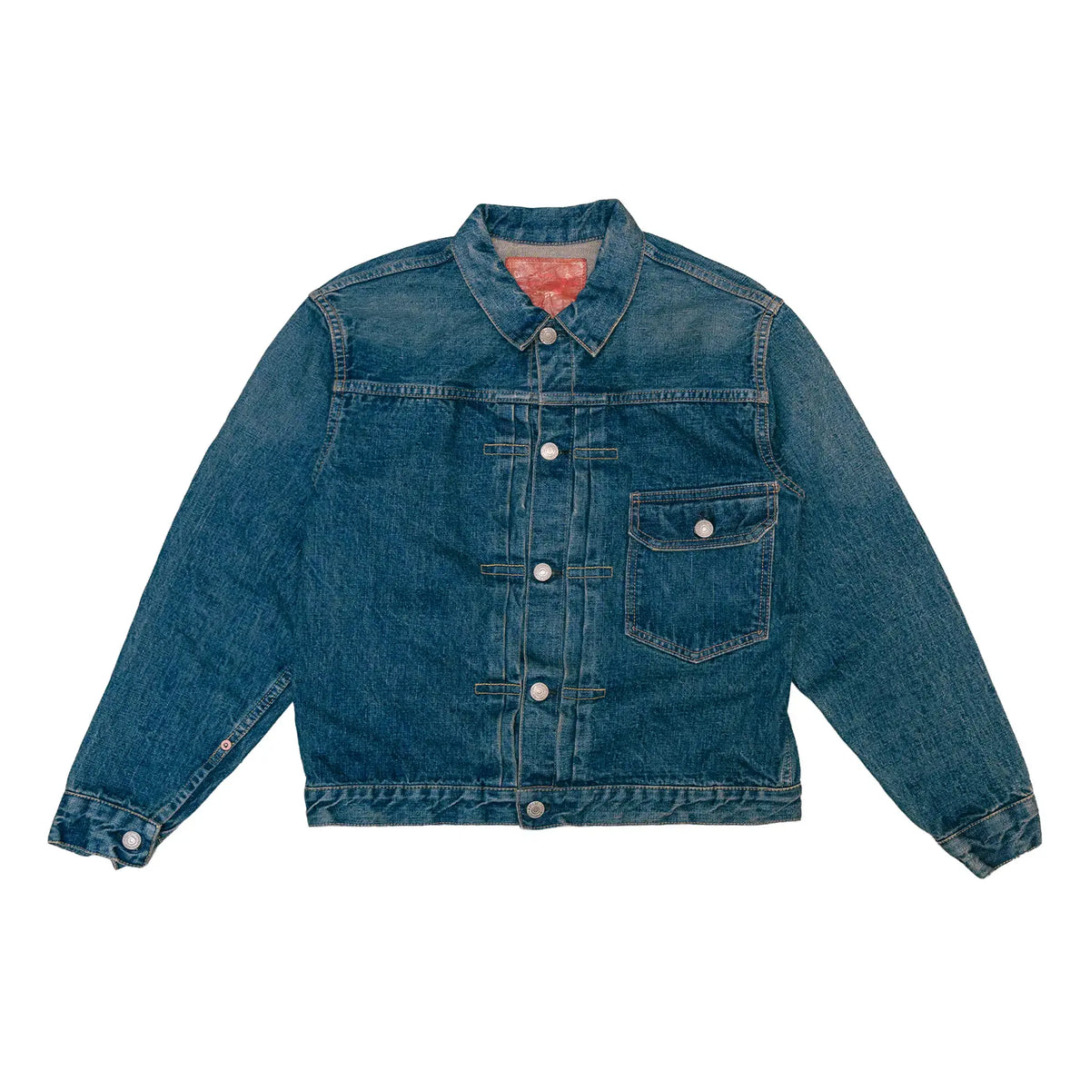 orslow 1940s type 1 denim jacket 2 year wash full front view