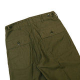 orslow v5002 fatigue pants dark olive back pocket detail