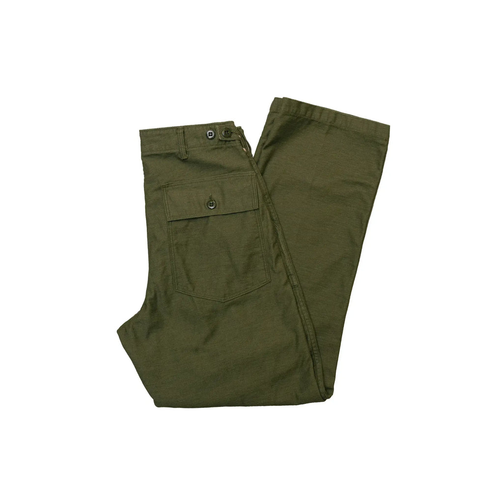 orslow v5002 vintage fit fatigue pants dark olive front full view