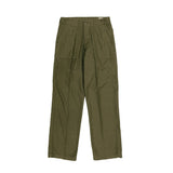 orslow vintage fit fatigue pants dark olive side profile