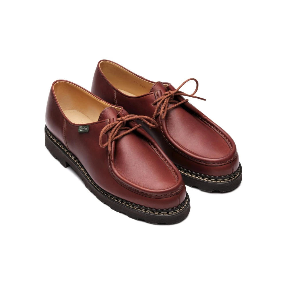 paraboot michael ii marron lis apron toe detail