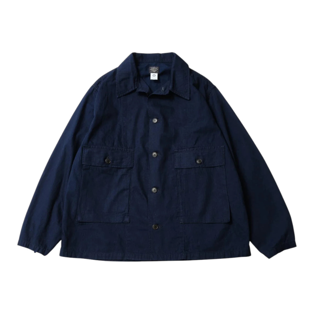 Front view of the Post O’Alls 12006-VTI Walkabout Vintage Twill Indigo showing the relaxed workwear silhouette, indigo twill fabric, and functional pocket layout for Clothier & Sons.
