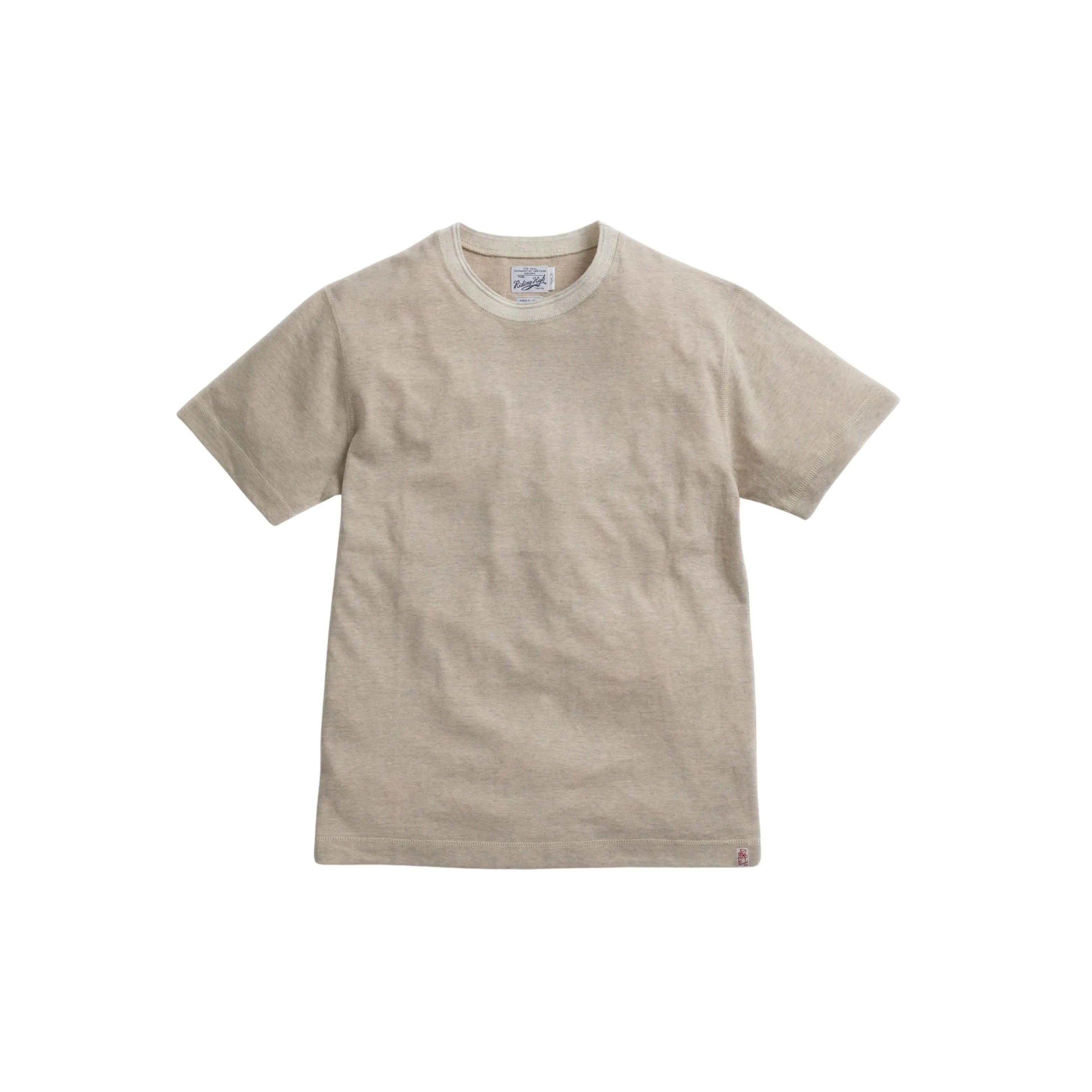 เสื้อยืดแขนสั้น Riding High รุ่น Tight Size R251-0101 สีโอ๊ตมีล cotton ผลิตในญี่ปุ่น