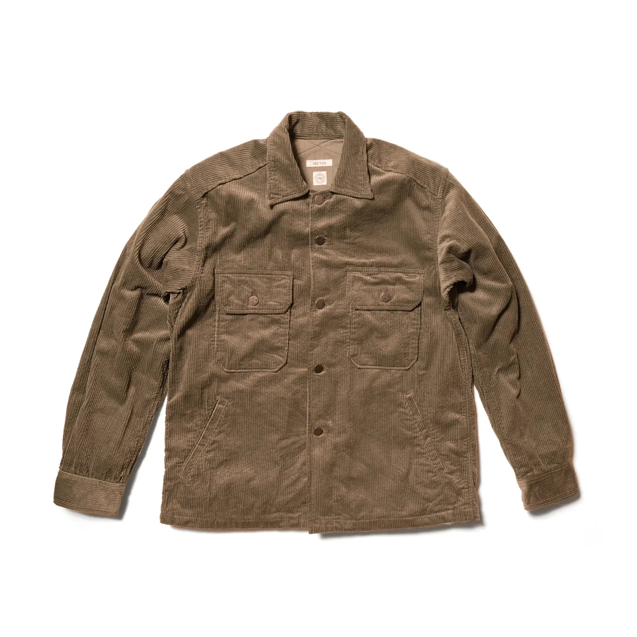 Seuvas Corduroy Cpo Shirt Taupe