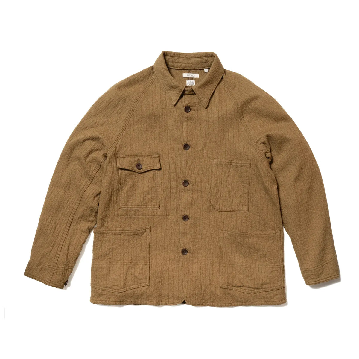 Seuvas C/W Raglan Coverall In Khaki, Front View On Mannequin.