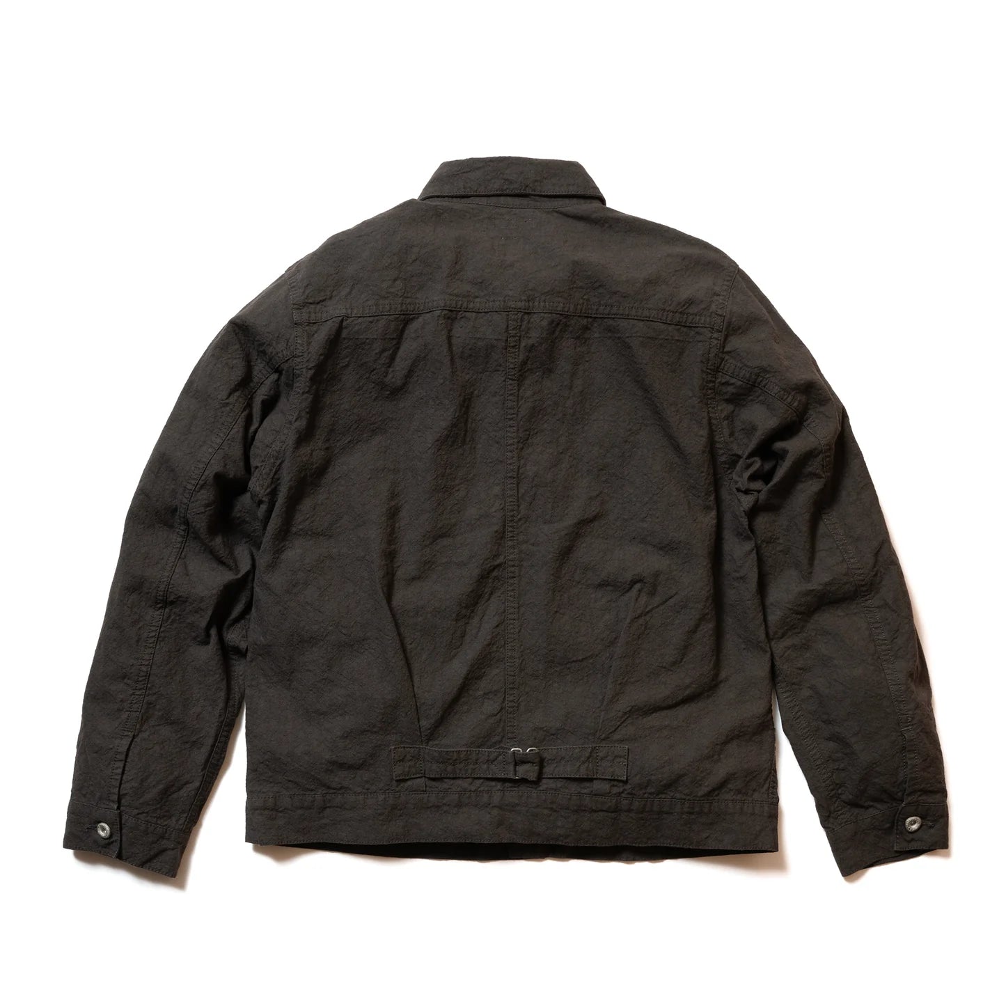 Seuvas L/C Trucker Jacket Charcoal Back View