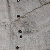Seuvas Washi Raglan Coverall Light Charcoal Button Detail