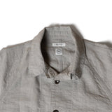 Seuvas Washi Raglan Coverall Light Charcoal Collar Detail