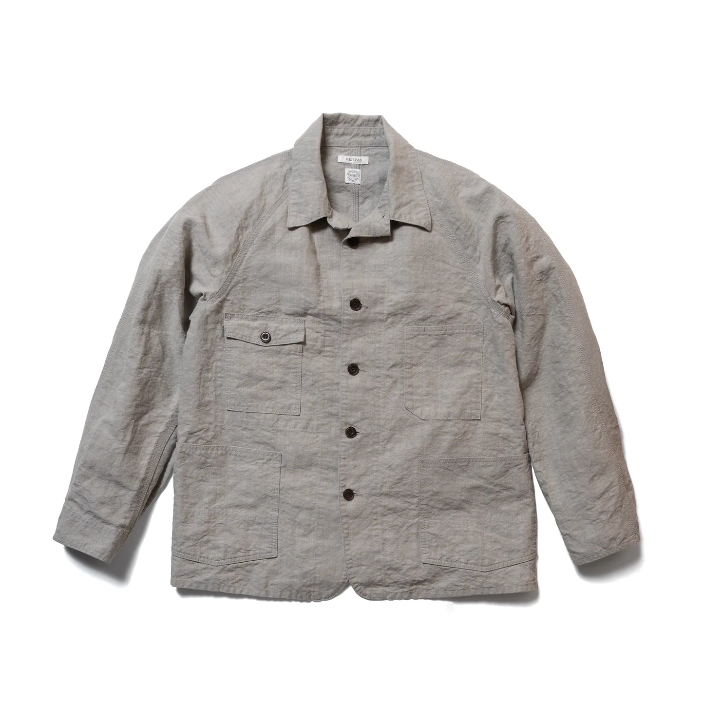 Seuvas Washi Raglan Coverall Light Charcoal Front View