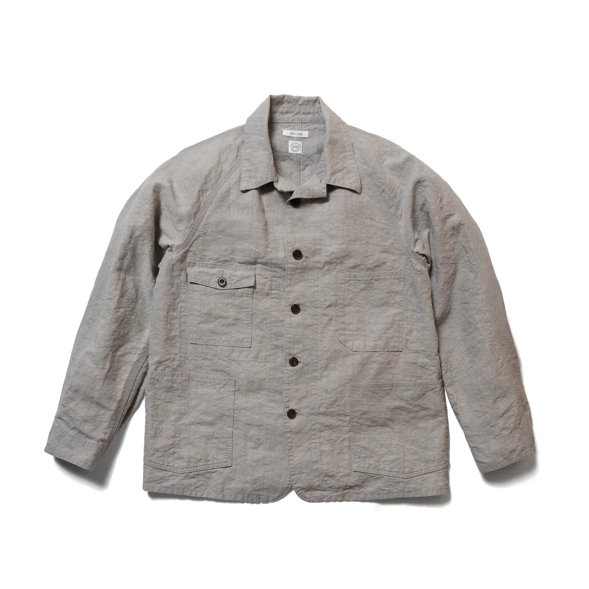 Seuvas Washi Raglan Coverall Light Charcoal Front View