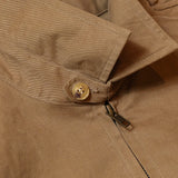 Collar detail of the Sugar & Co. SGR-JK26 Baby’s Chino Jacket Beige showing collar shape, stitching, and refined casual finishing for Clothier & Sons.
