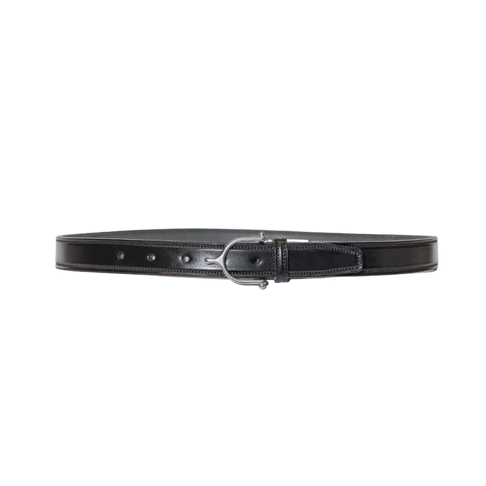Tory Leather 1” Bridle Leather Spur Belt Black 2717 Front View