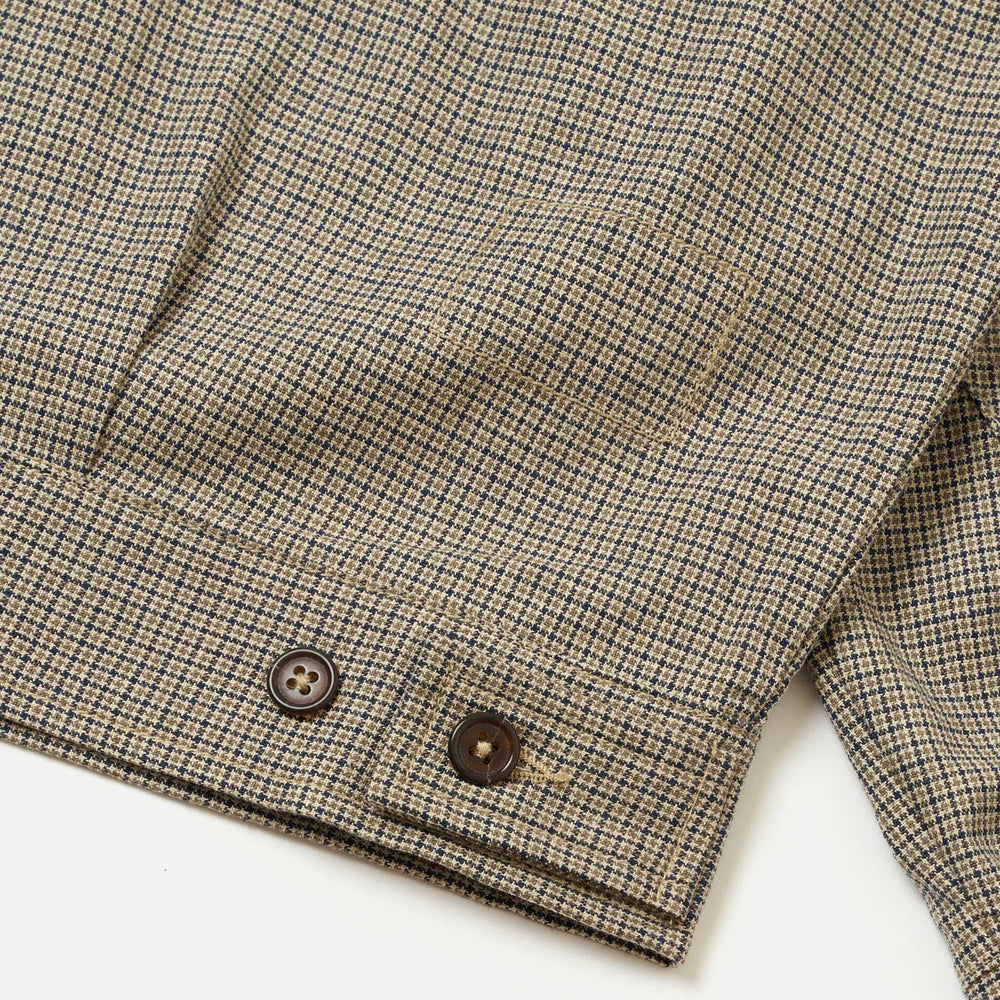 Universal Works Lucas Cotton Mix E130 Jacket Multi Cotton Mix Fabric Detail