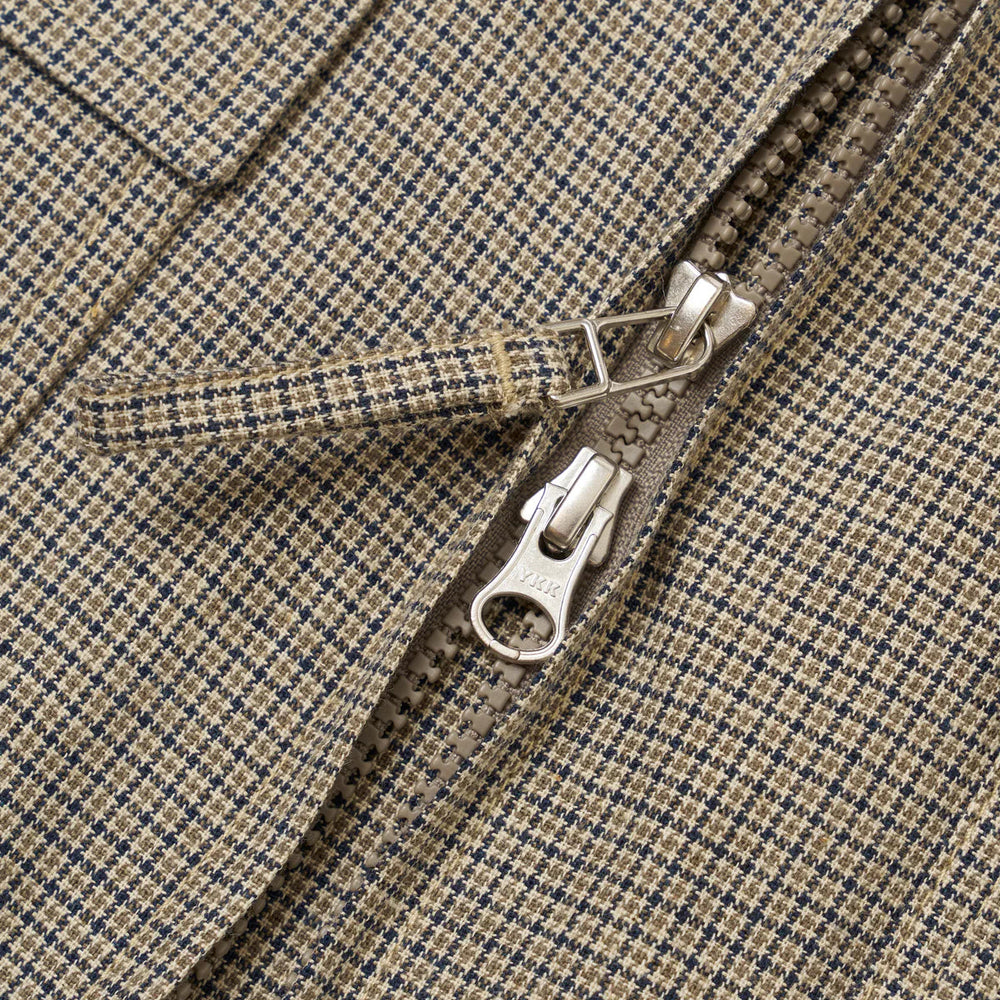 Universal Works Lucas Cotton Mix E130 Jacket Multi Zip Detail