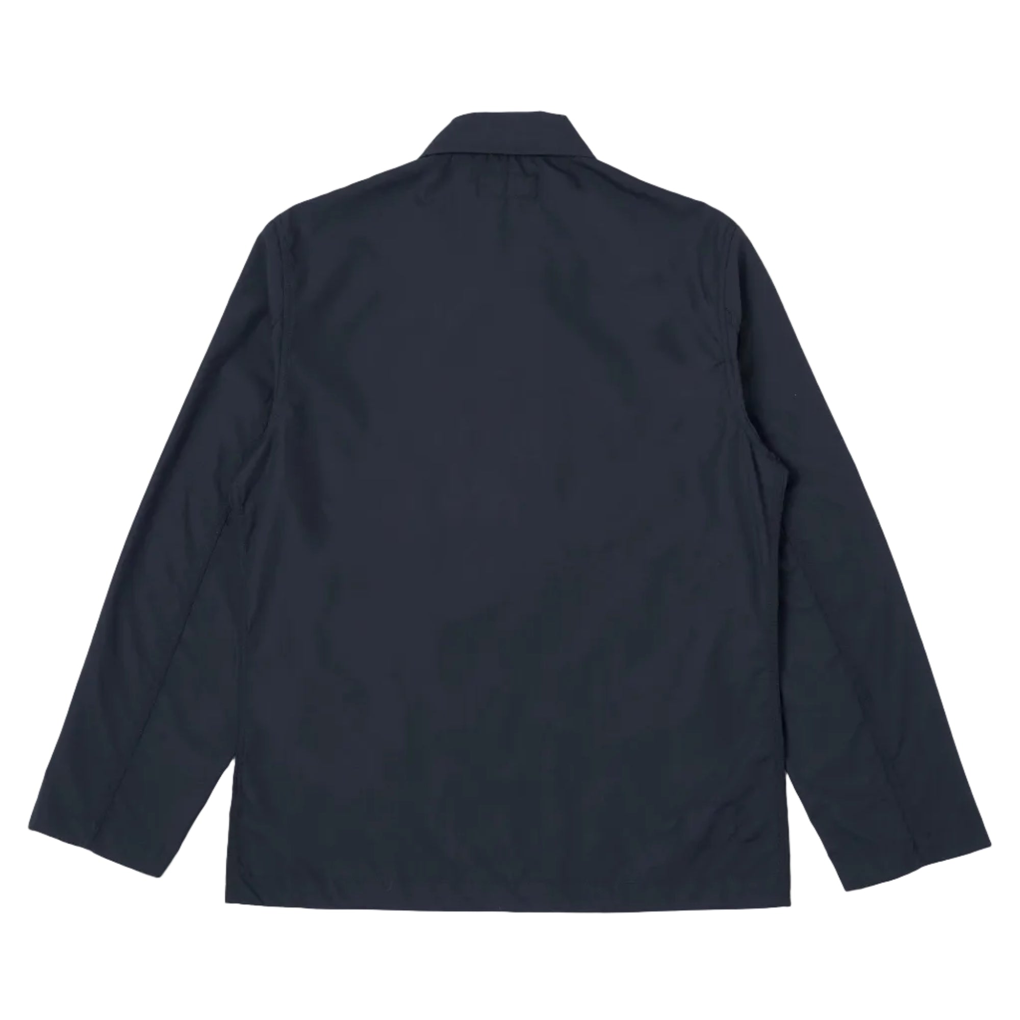 Universal Works Recycled Polytech Bakers Jacket Navy Back View
