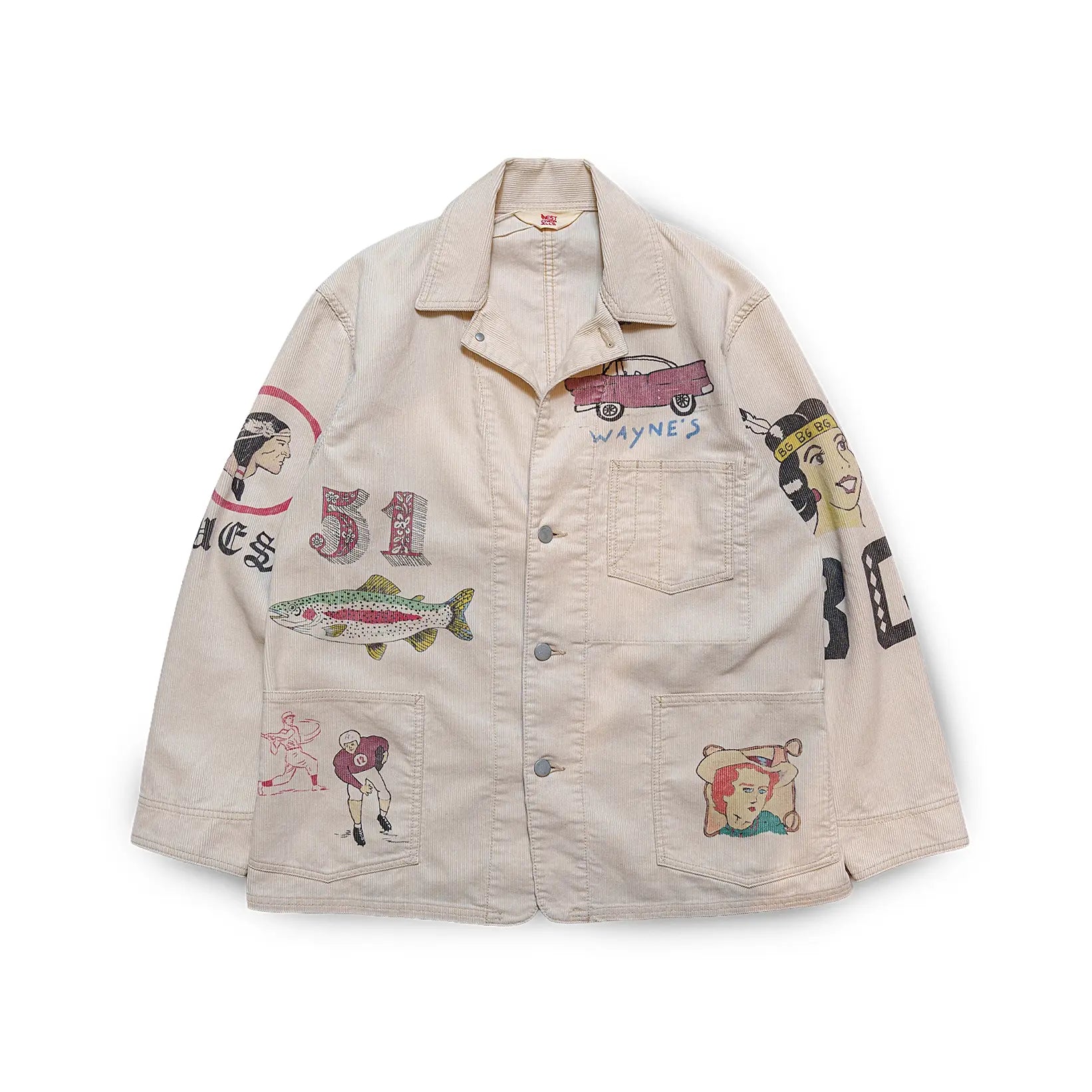 Front view of the Westoverall AYD×WO Memorial Coveralls Off White showing the relaxed coverall silhouette, patch pockets, and clean off-white tone for Clothier & Sons.