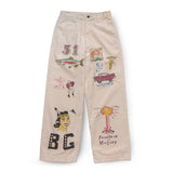 Front view of the Westoverall AYD×WO Memorial Pants Off White showing the relaxed straight silhouette, clean off-white tone, and collaborative workwear-inspired design for Clothier & Sons.