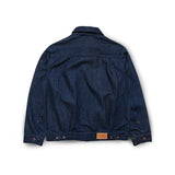 Back view of the Westoverall Woch Jacket 906g Indigo highlighting clean back construction, seam layout, and balanced proportions for Clothier & Sons.