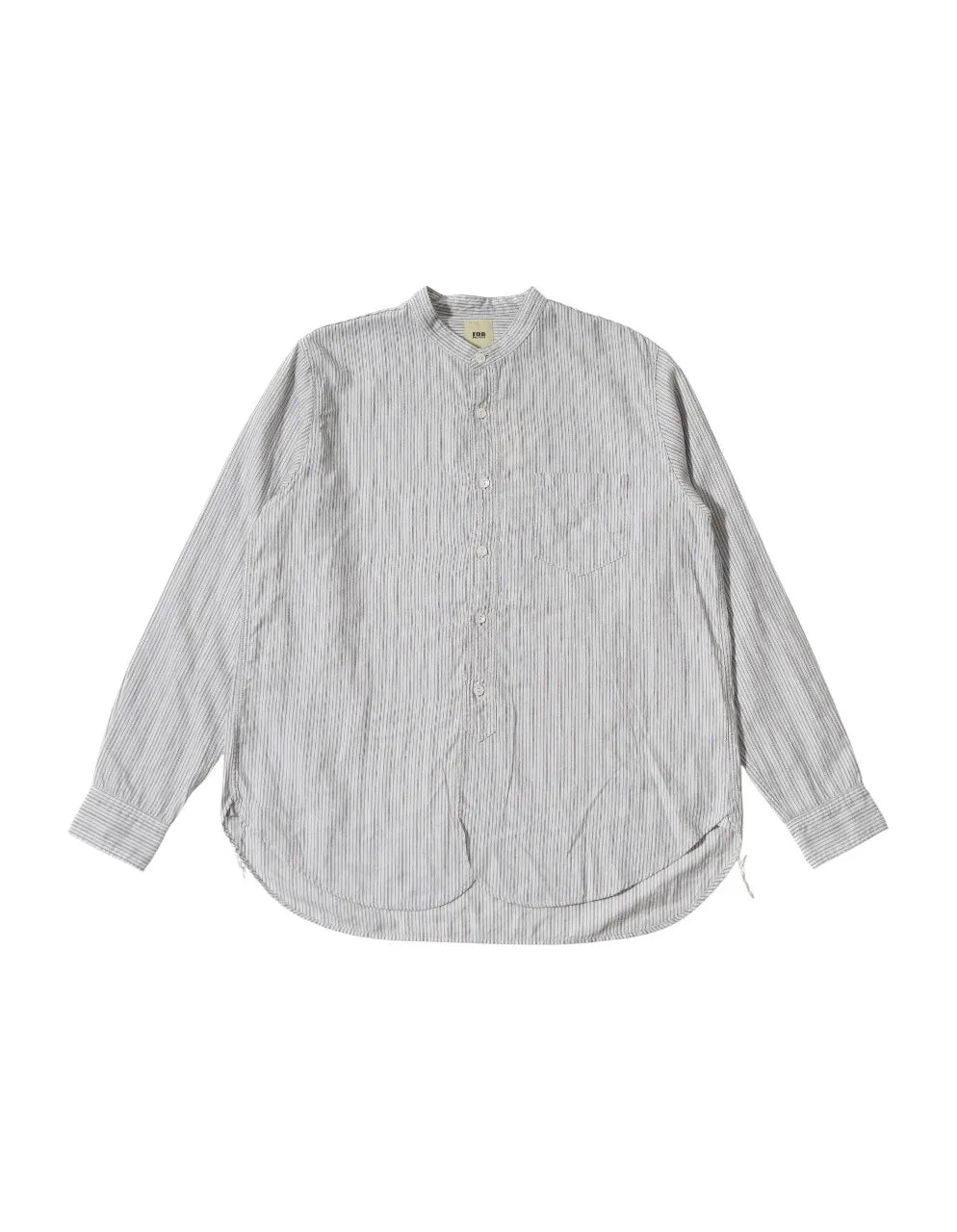 Fob Factory F3511 Band Collar Shirt White