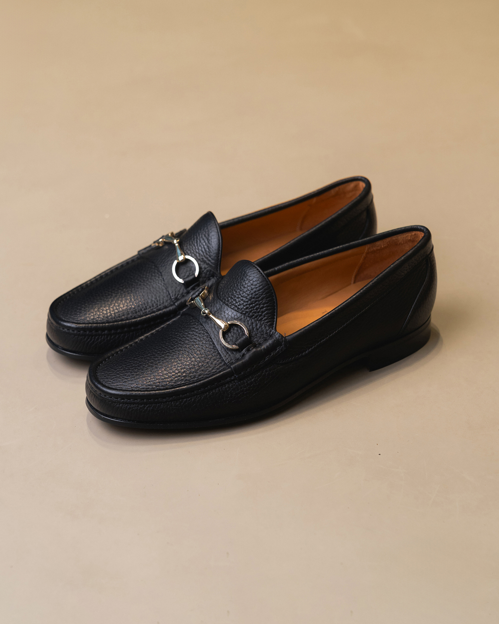 BERWICK Horse Bit Loafers Grain – Black