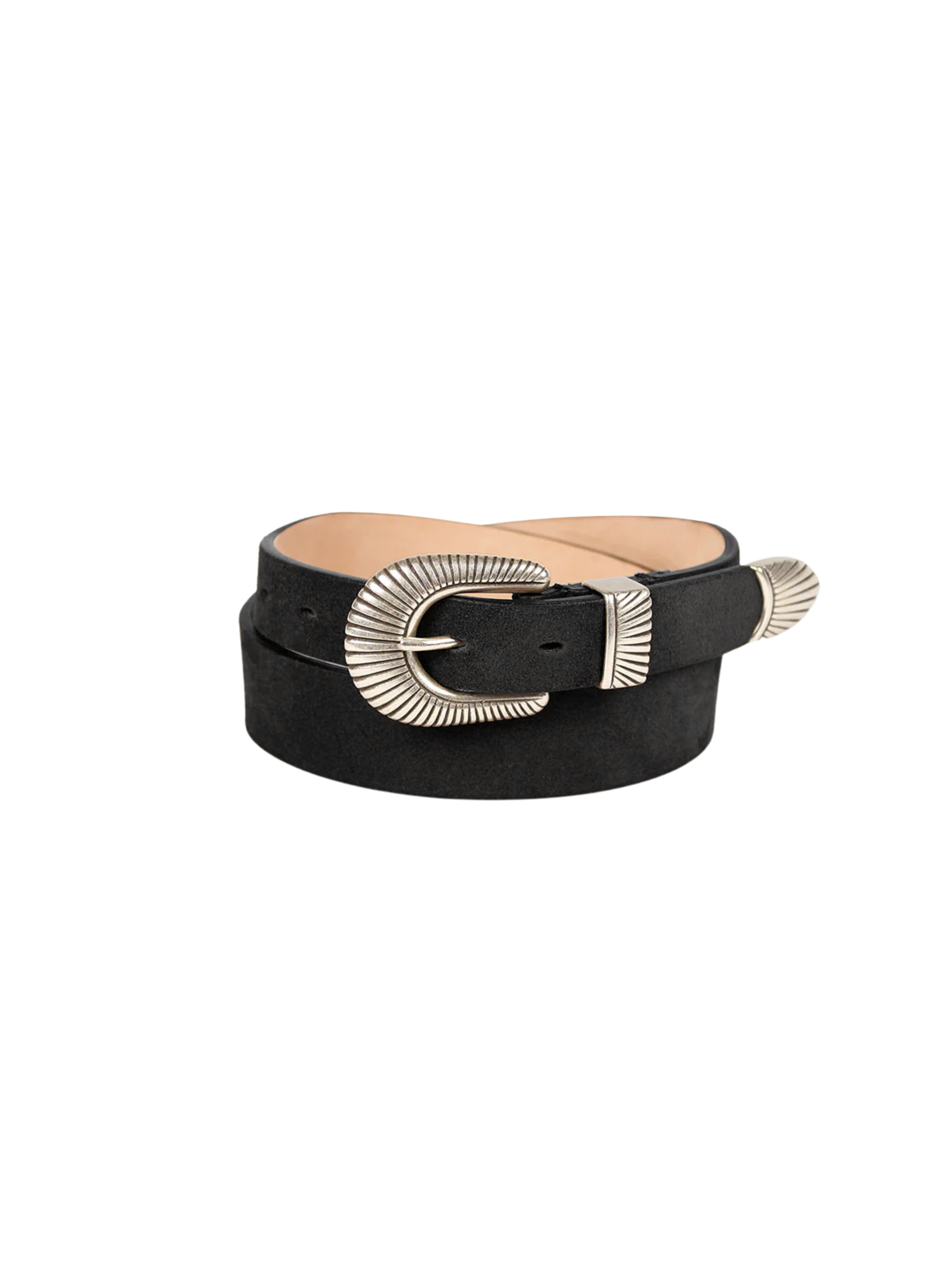 ADRIANO MENEGHETTI Josh Low Black Suede Belt