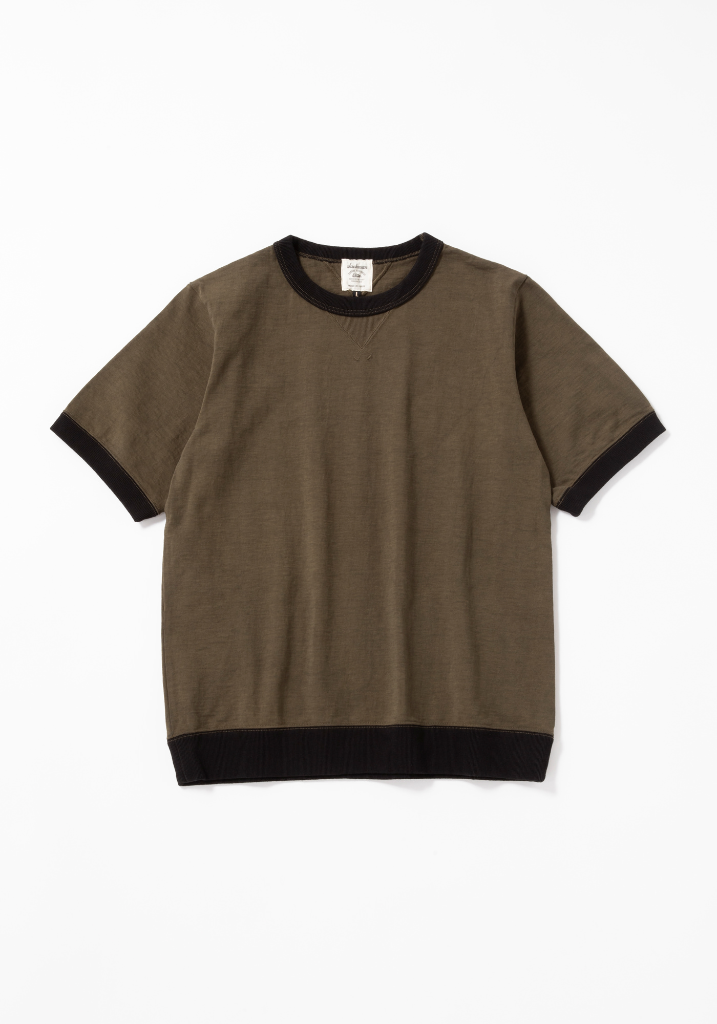 JACK MAN Dotsume Ribbed T-shirt Wood Black