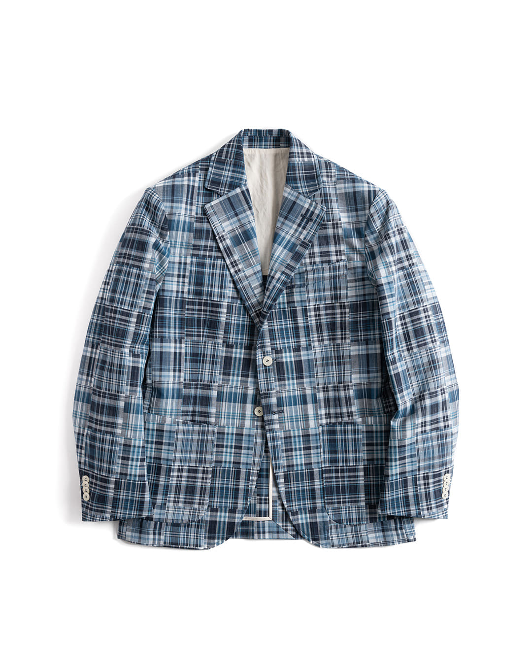 BOOGIE HOLIDAY 13 Madras Check Sport Coat Navy