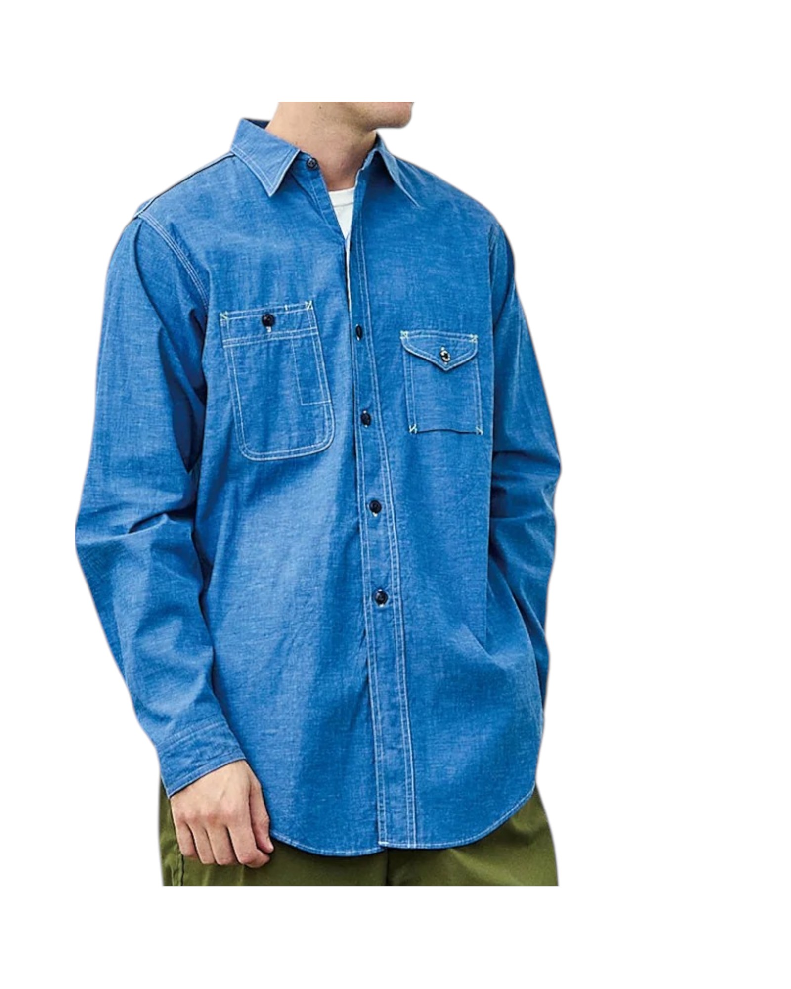 BIG YANK 1935 Original Chambray Shirt Blue