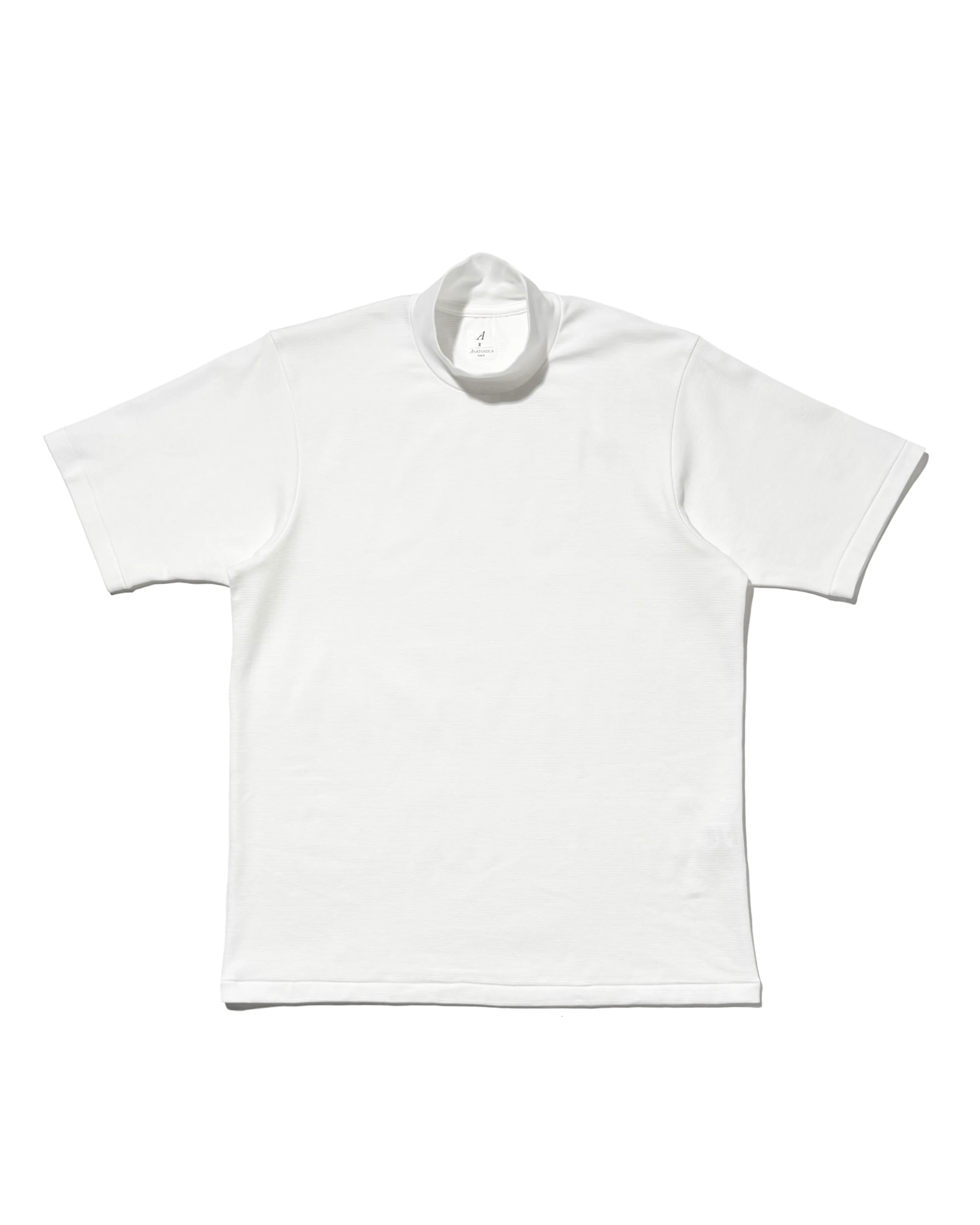 ANATOMICA Mock Neck Tee S/S White