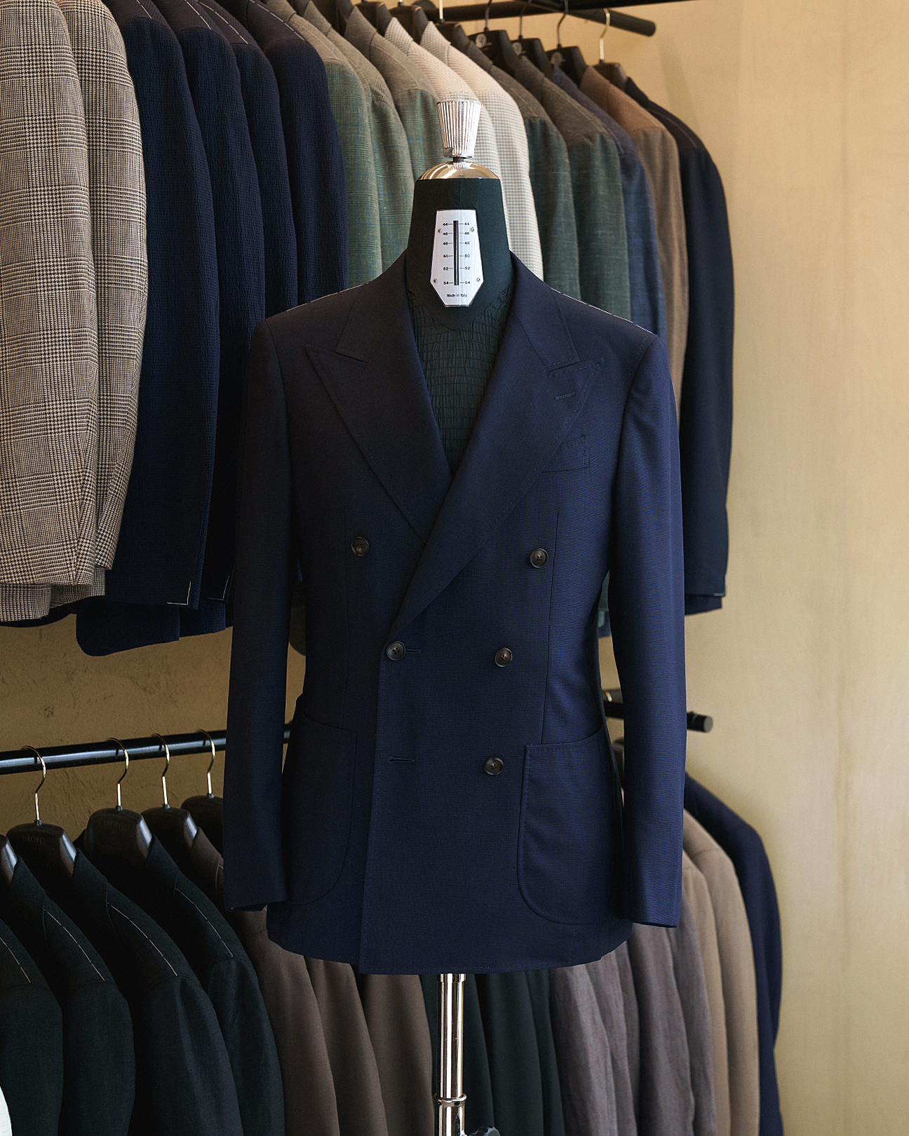 DROP6 Sport Jacket Hopsack Double Breasted Navy