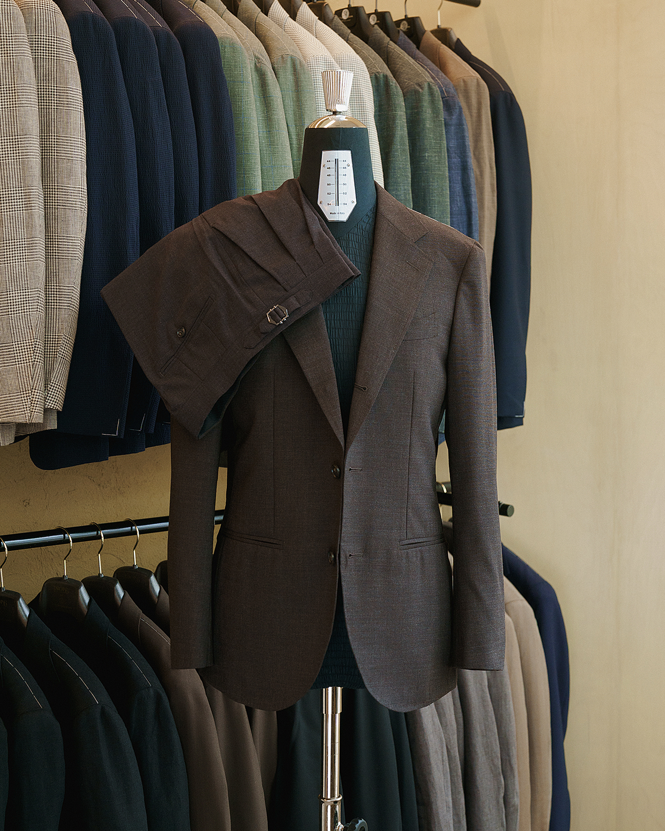 DROP6 Suit Wool Brown