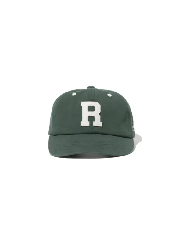 RENACTS หมวกแก๊ปสีเขียวปักตัว R สไตล์ Ivy League สำหรับลุคแคชชวลคลาสสิก